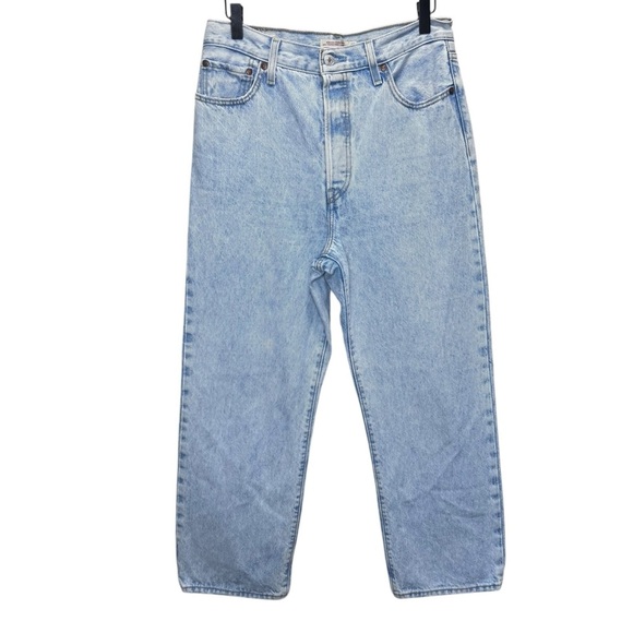 Levi's Ribcage Ankle Straight Leg Button Fly Size 29 100% Cotton - Picture 2 of 16